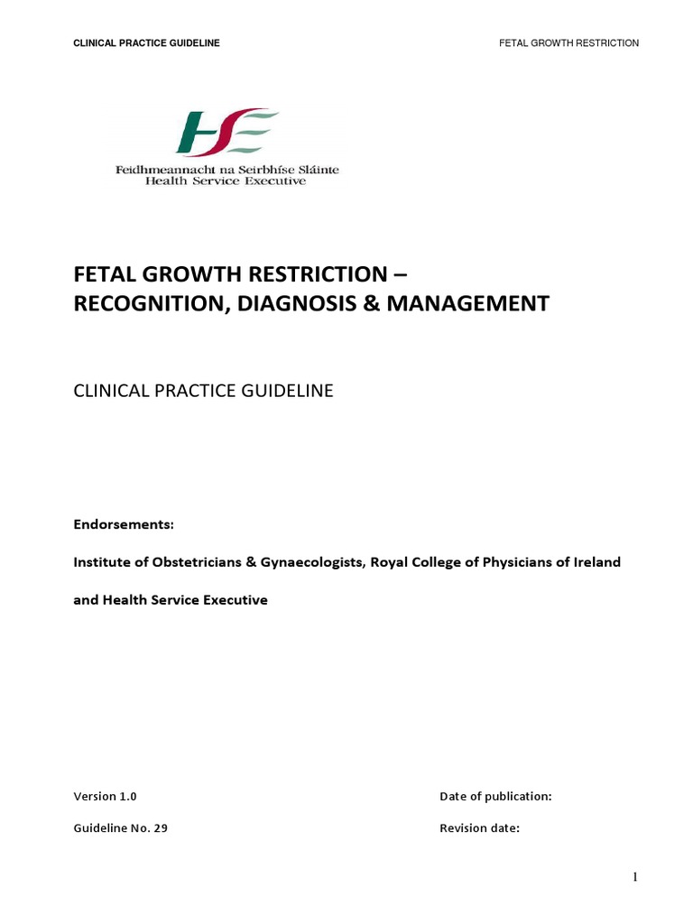 Fetal Growth Restriction Guidelines | PDF