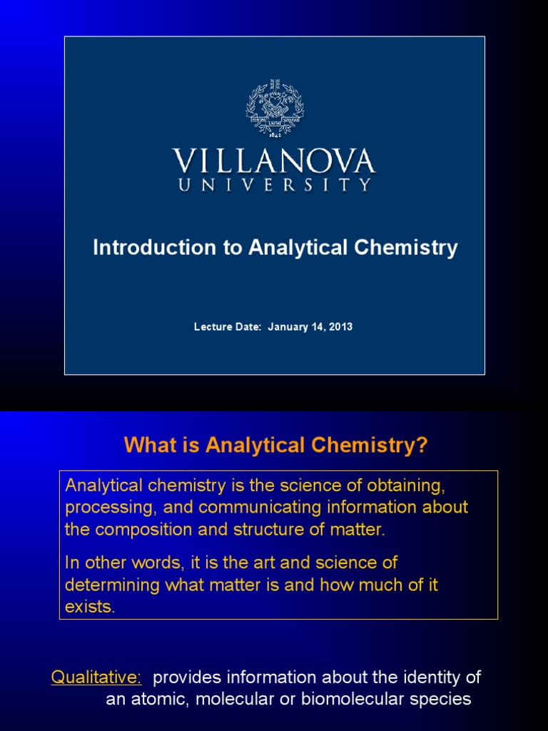 Introduction to Analytical Chemistry | PDF | Analytical Chemistry ...