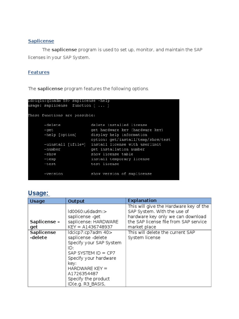 Manage and monitor SAP licenses | PDF | Operating System | Linux