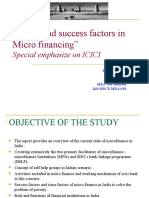 Issues and Success Factors in Micro Financing