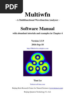 Manual 3.3.9 | PDF | Molecular Orbital | Graphical User