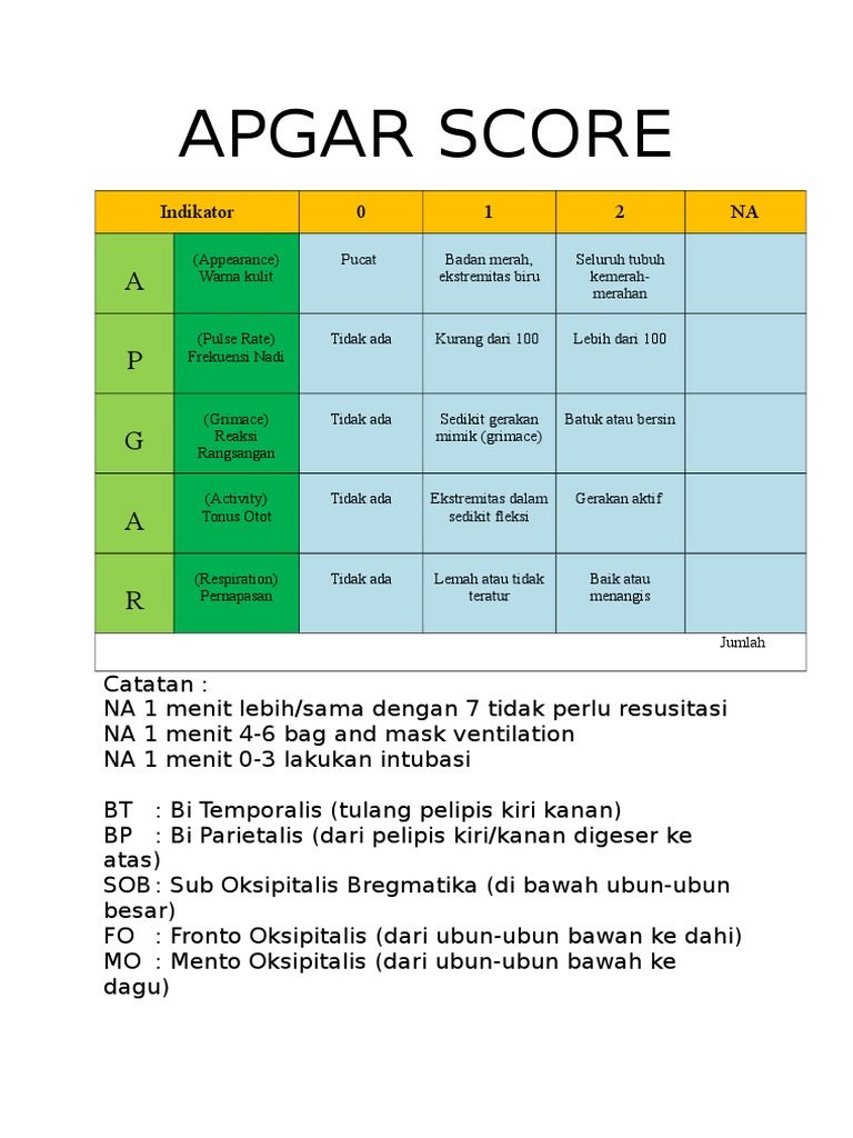 Apgar Score PDF