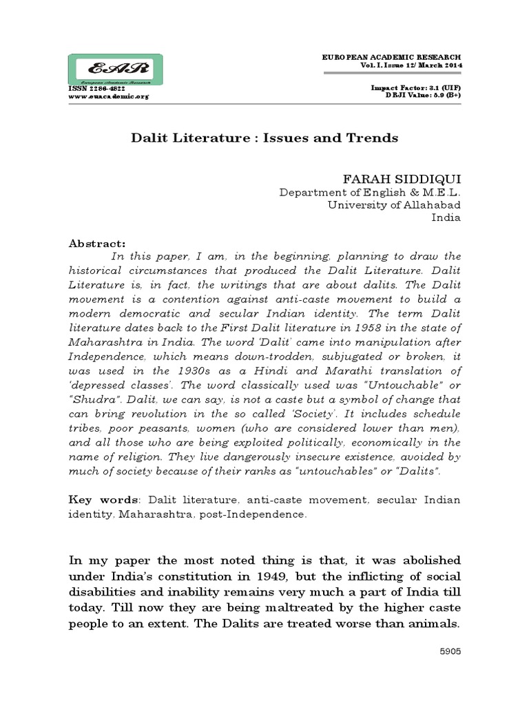 Dalit literature essay picture