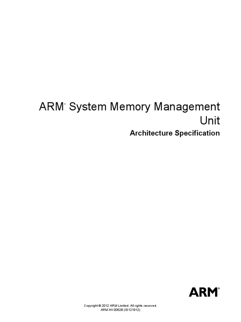 System Mmu Architecture ARM Download Free PDF Arm Architecture