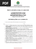 Prova Assistente Em Administracao