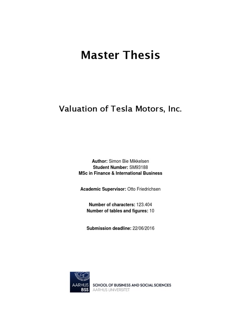 master thesis capital structure