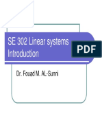 SE 302 Linear Systems Course Overview