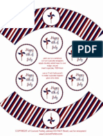 4th of July FREE Cupcake Printables