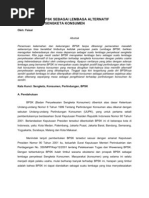 Download Keberadaan Bpsk Sebagai Lembaga Alter Nat If ian Sengketa Konsumen by Rici San SN33541415 doc pdf