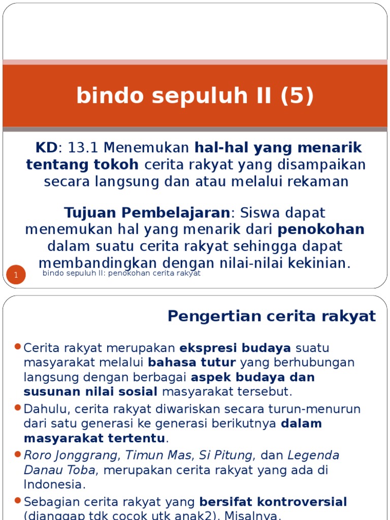 Unsur Intrinsik Cerita Rakyat Roro Jonggrang Dalam Bahasa
