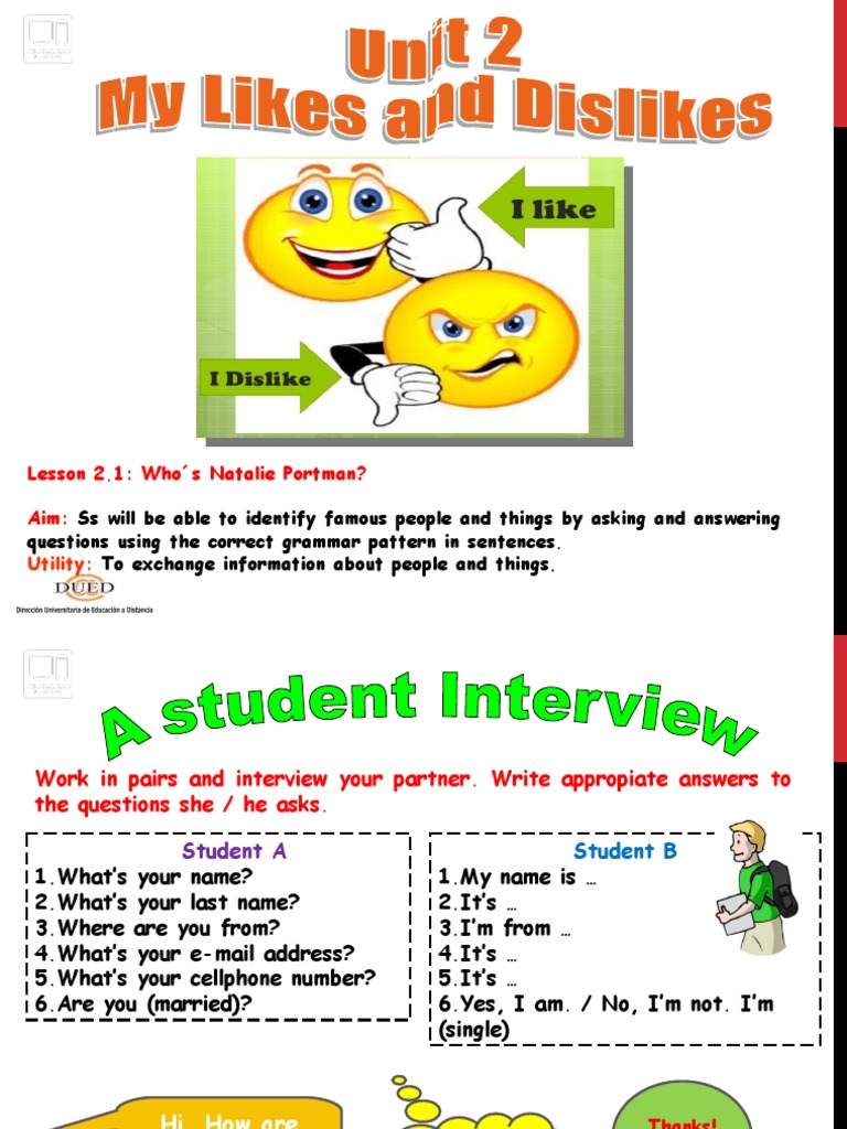 Lesson on Asking About People | PDF