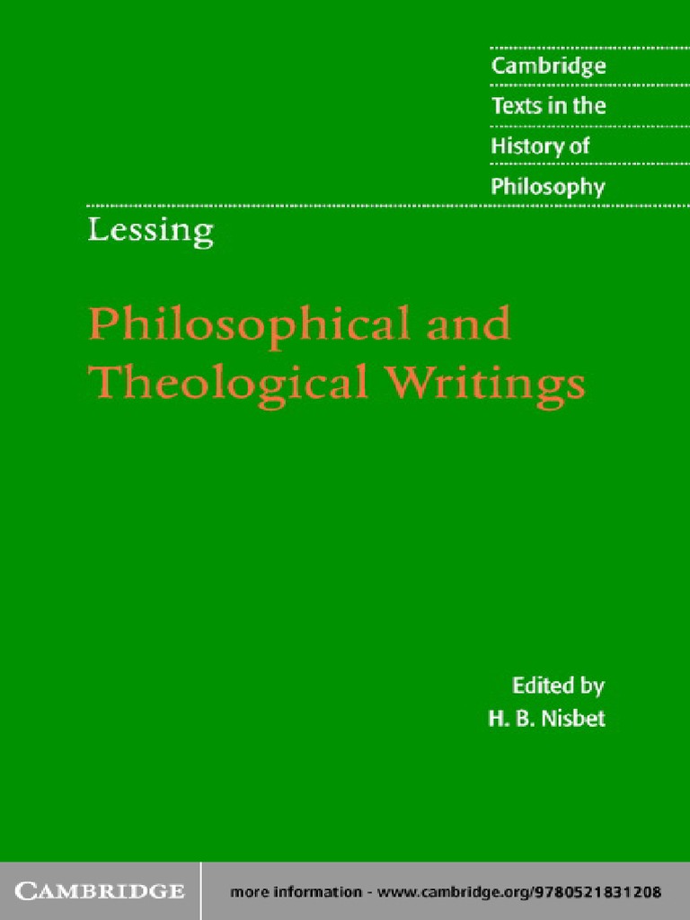 Gotthold Ephraim Lessing - Lessing Philosophical and Theological ...