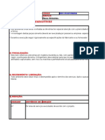 PROCEDIMENTOS EXECUTIVOS Placas Divisórias