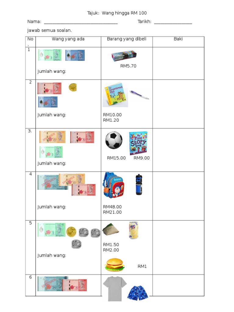 Latihan Wang Pdf
