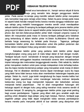 Kebaikan Telefon Pintar Pdf