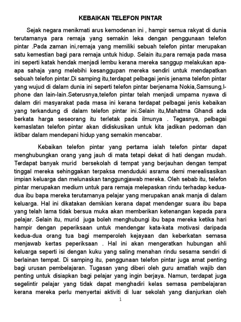 Kebaikan Telefon Pintar Pdf