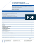 Asperger's Syndrome Checklist Cheat Sheet