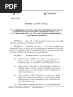 RA 10515 Anti-Cable Television and Cable Internet Tapping Act of 2013
