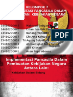 IMPLEMENTASI PANCASILA DALAM KEBIJAKAN NEGARA