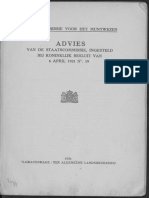 Advies Van de Staatscommissie, Ingesteld Bij Koninklijk Besluit Van 6 April 1921 No. 19 / (Voorzitter G. Vissering)
