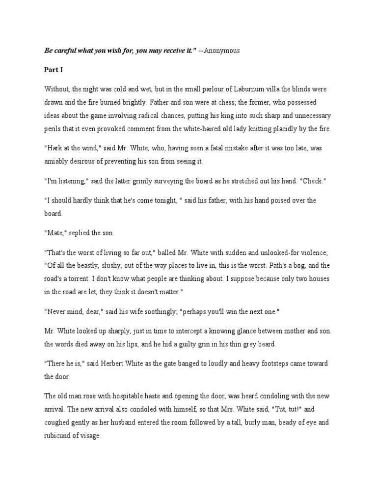 Be Careful What You Wish For Pdf