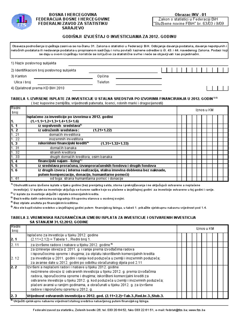 10 Obrazac Inv 2012 HRV | PDF
