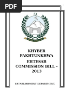 Khyber Pakhtunkhwa Anti-Corruption Commission Bill Summary