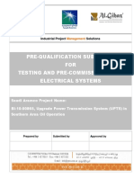 Pre-Qualification Submittal FOR Testing and Pre-Commissioning of Electrical Systems