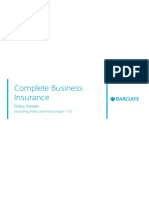 Complete Business Insurance: Policy Details