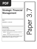 3.7 Strategic Financial Management (Old Syllabus) of ACCA Past Papers With Answers From2002-2006