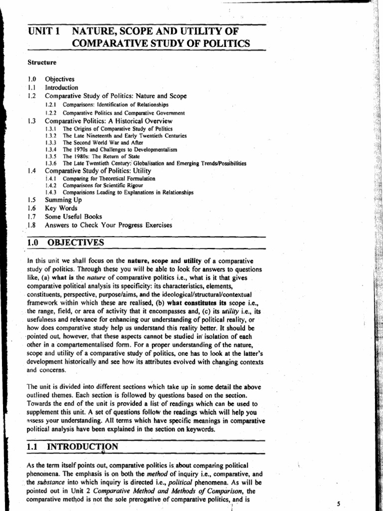 Unit-1 Comparative Methods and Approaches PDF | PDF | Political Science ...