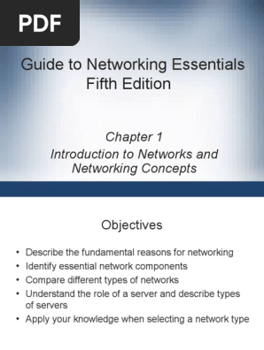 Guide To Networking Essentials Fifth Edition Server - 