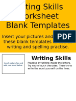 20 Writing Skills Worksheet Blank Template