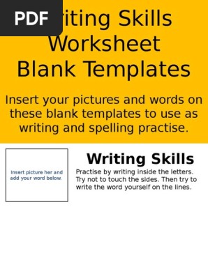 20 Writing Skills Worksheet Blank Template.pptx