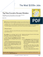 Top Nine Executive Resume Mistakes