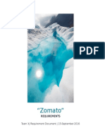 Zomato Requirements Document