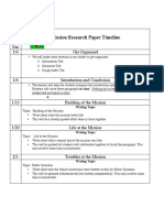 Mission Research Paper Timeline: 1/6 Get Organized o o o 1/6 Introduction and Conclusion