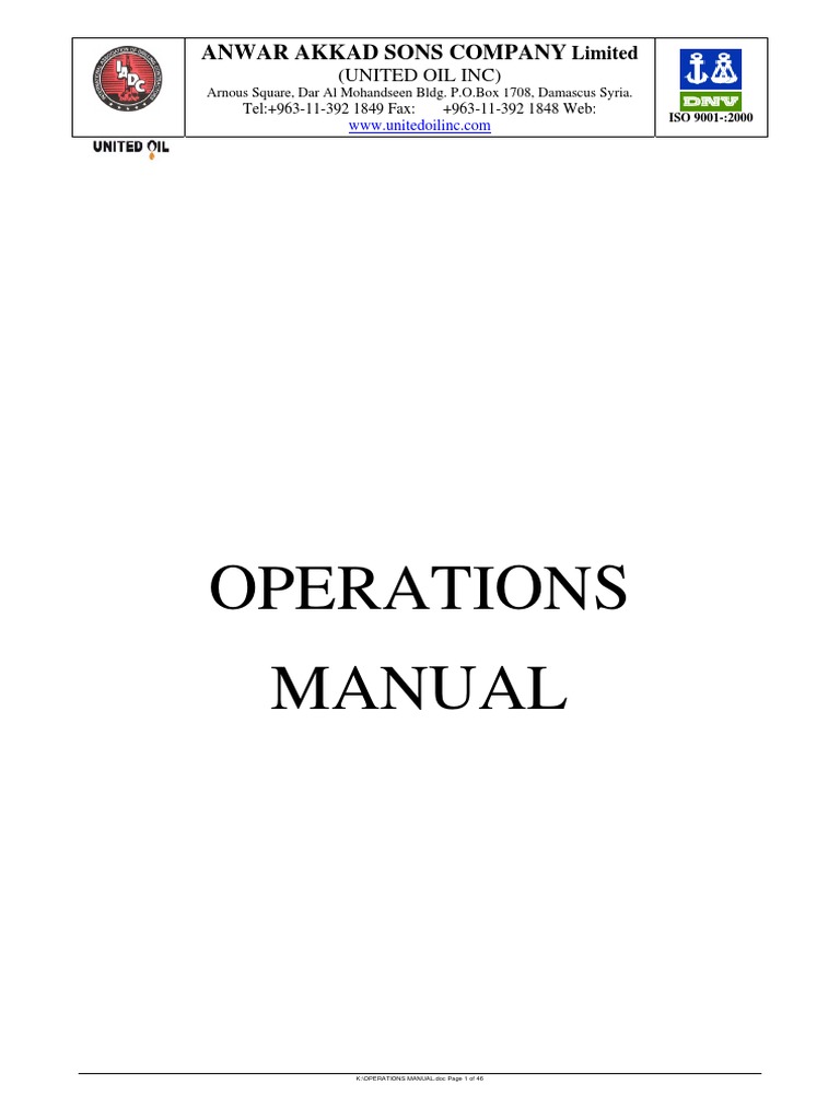 Operations | PDF | Home & Garden | Technology & Engineering