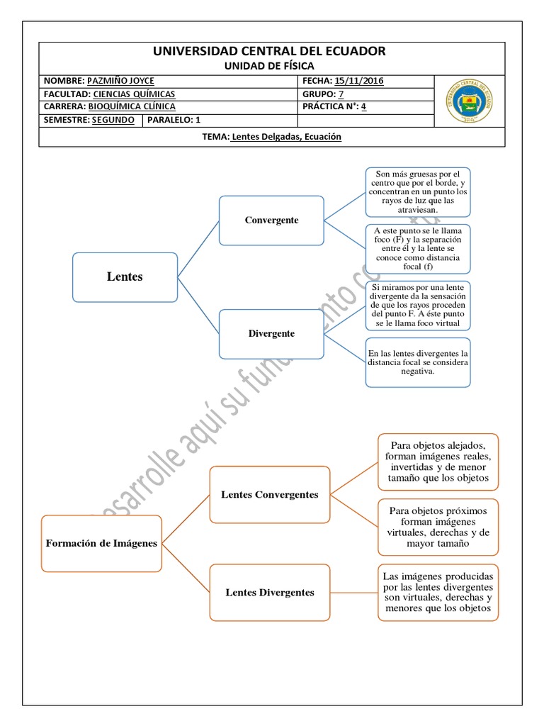 Lentes Delgadas, Ecuación | PDF | Imagen | Óptica