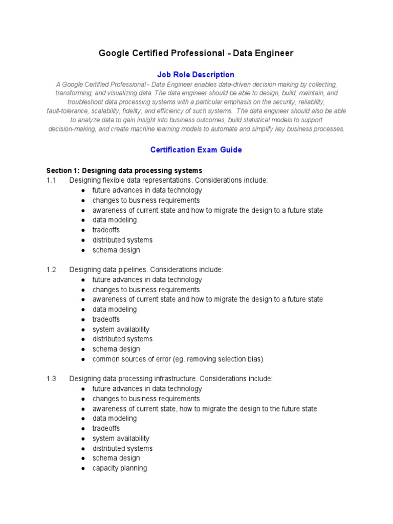 Google Data Engineer Certification Guide | PDF | Machine Learning ...