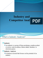 Industry and Competitor Analysis