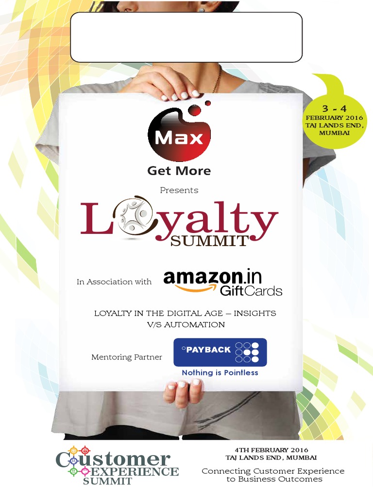 LoyaltySummitBrochure2016.pdf Customer Experience Of Things