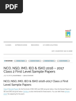Download NCO NSO IMO IEO  ISKO 2016 - 2017 Class 2 First Level Sample Papers by Pankaj Vasant Patil SN335478502 doc pdf