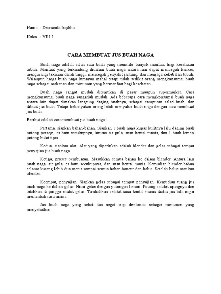 Jus Buah Naga Pdf