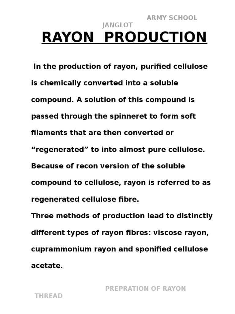 Rayon PDF Rayon Cellulose