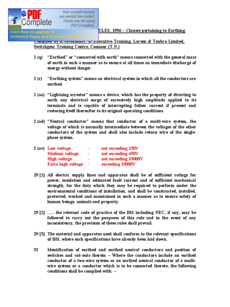 IE Rules PDF Electrical Substation High Voltage
