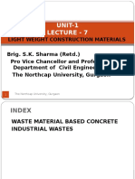 Unit-1 Lecture-7 - Light Weight Construction Materials by Brig. S.K. Sharma