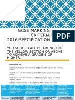 Gcse Marking Criteria 2017