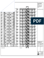 Front Elevation Section X-X': Sheet Title: Tower-11,12 (Stilt +12 Floors) Section & Elevation (Category - E)