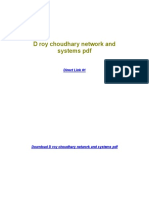 D Roy Choudhary Network and Systems PDF